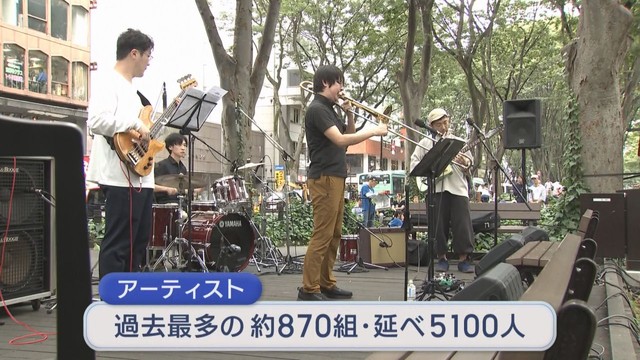 杜の都の秋の風物詩「定禅寺ストリートジャズフェスティバル」過去最多の約８７０組が参加　仙台市