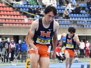 法政大学・地主直央　400mで初の45秒台、冬に成長を実感できた先輩2人との練習