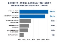 夏に食べる機会や摂取量が増えるもの（提供画像）