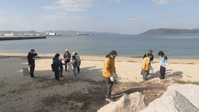 屋島の海岸で大学生らが清掃活動　海ごみの種類と量を記録　香川