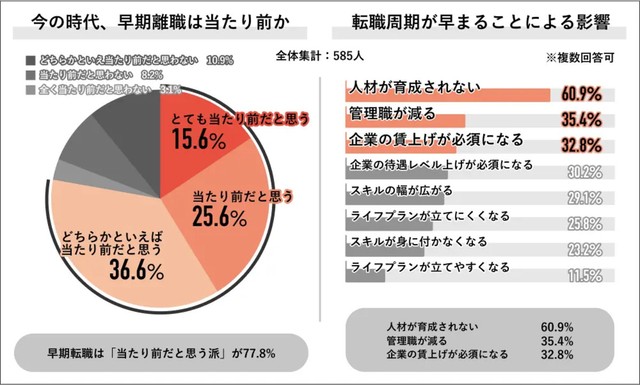 早期離職の価値観と影響（提供画像）
