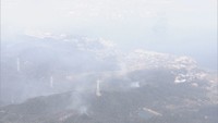 岡山市の山火事の現場　24日午前11時半ごろ