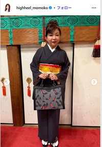 シャネルをリメイクした帯　ハイヒール・モモコのインスタグラム@highheel_momokoより