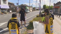 香川ファイブアローズの選手らが清掃活動