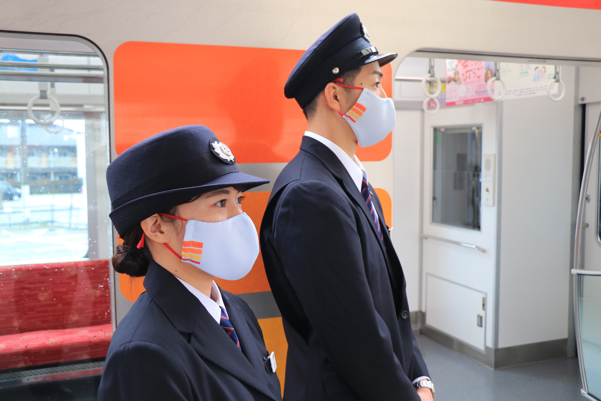 山陽電車　旧式制帽　一般運転士 電車の運転士さん＆車掌さんと“おそろいマスク”販売へ 人気車両