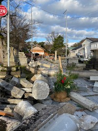 輪島市の被災状況（自家焙煎珈琲店 神音@kanonstayさん提供）