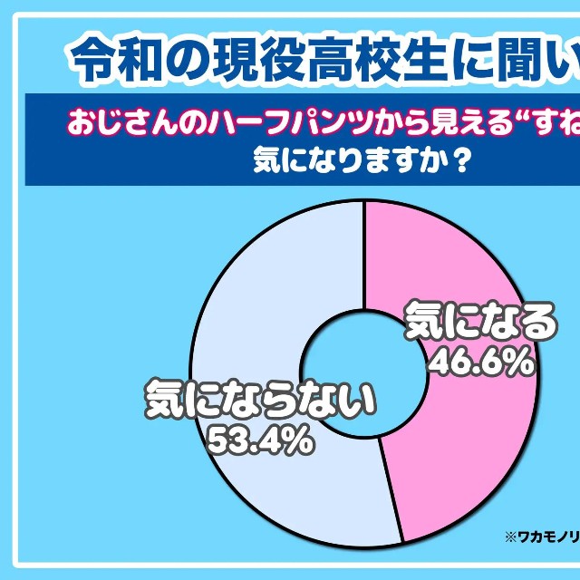 おじさんのハーフパンツから見えるすね毛が気になりますか？（提供画像）
