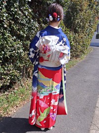 姪の成人式のためにデザインから手がけた友禅の振袖（画像提供：タカハシヤスコさん）