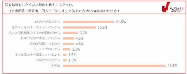 結婚したくない理由（提供画像）