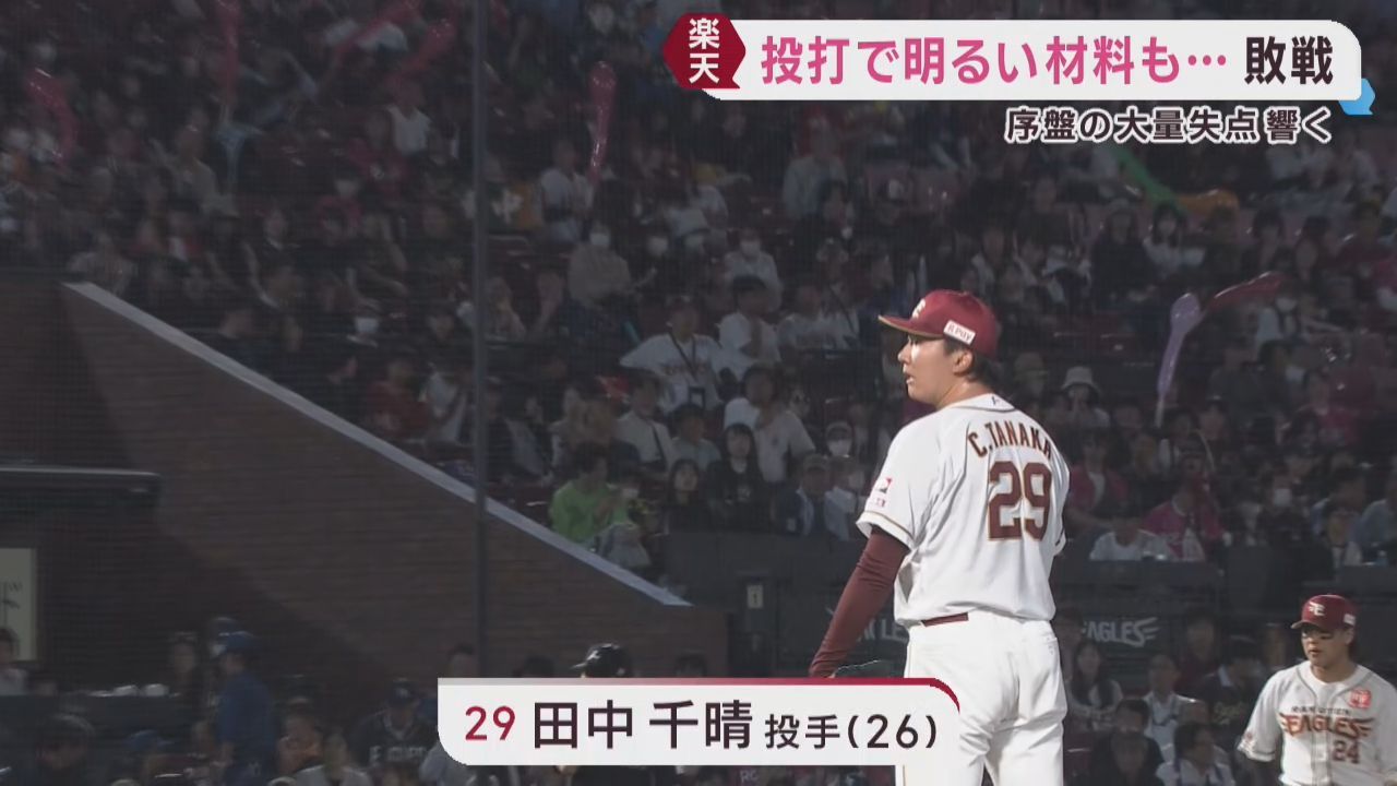 楽天イーグルス　明るい材料あったものの王者ソフトバンクに敗れる　１日