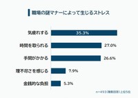 職場の謎マナーによって生じるストレス（提供画像）