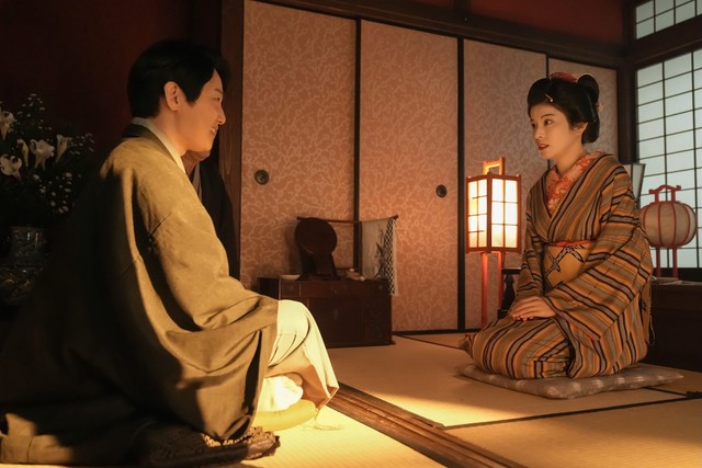 突然の身請け話に戸惑い、数日待ってほしいと頼むなみに、「待つけん、ゆっくり考ええだわ」と言ってくれる優しい男、福間　(C)NHK