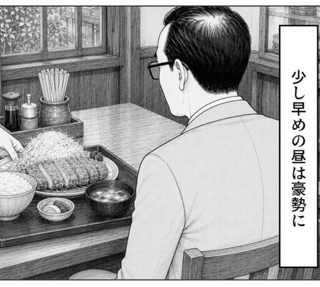 早めの昼食だから行列もない（長さん提供）
