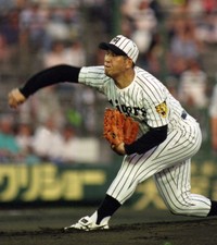 阪神時代の中込伸氏(1997年撮影)