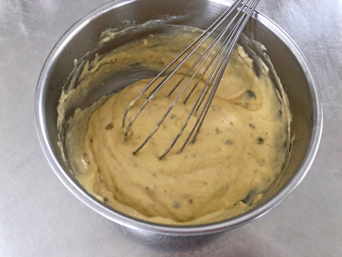 （a）を加えて粉っぽさがなくなるまで混ぜる。