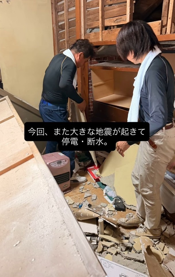 7月28日に起きた熊本地震。再び停電や断水を経験した（「お米とより｜お米ギフト｜熊本・宇城市の家族農家」さん提供、Instagramよりキャプチャ撮影）