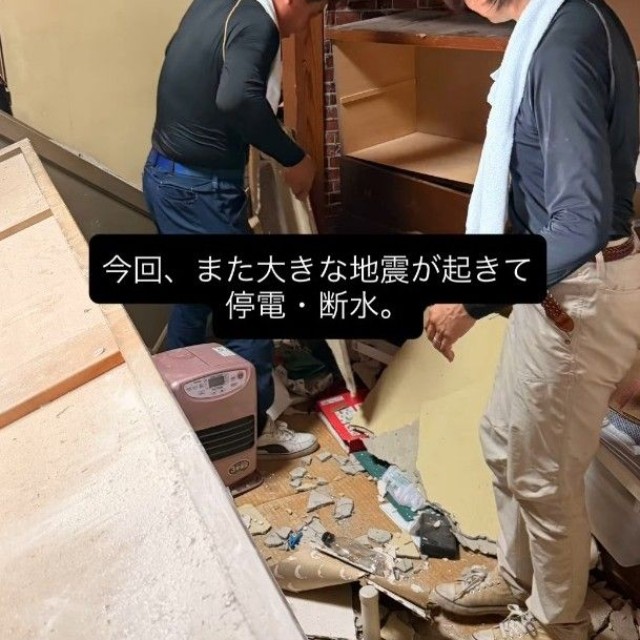 7月28日に起きた熊本地震。再び停電や断水を経験した（「お米とより｜お米ギフト｜熊本・宇城市の家族農家」さん提供、Instagramよりキャプチャ撮影）