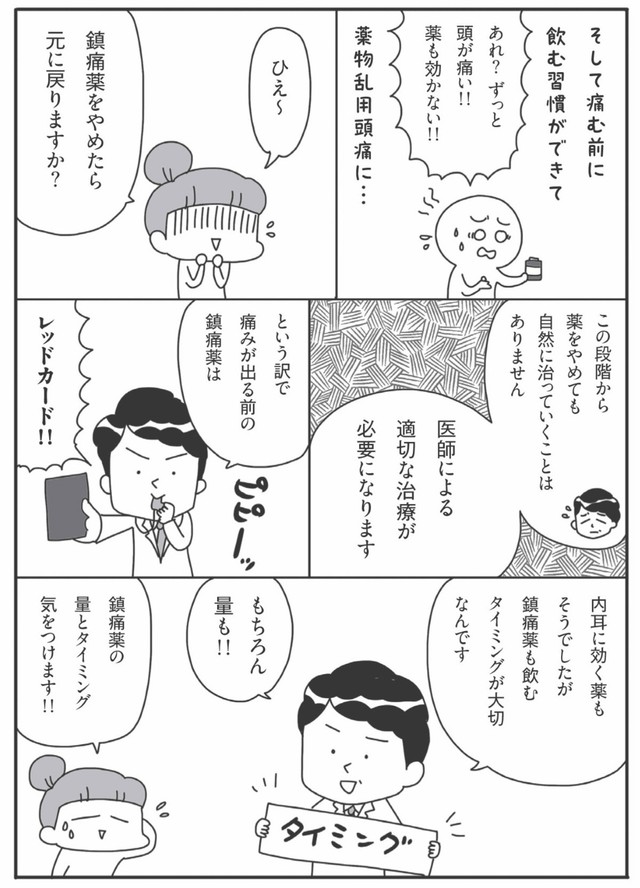 【漫画】『梅雨真っ盛り〜〜〜低気圧による頭痛で辛い皆様に届け〜！とりあえず片頭痛ならアイス食べましょ〜！』12　© JunSato／NaomiAbe