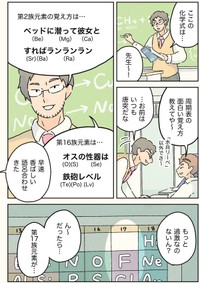 【漫画】『周期表の語呂合わせ。』1（コンテくん提供）