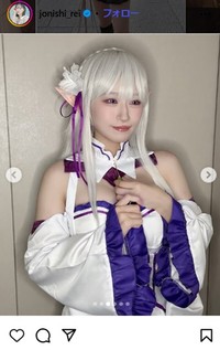 上西怜のインスタグラム＠jonishi_reiより
