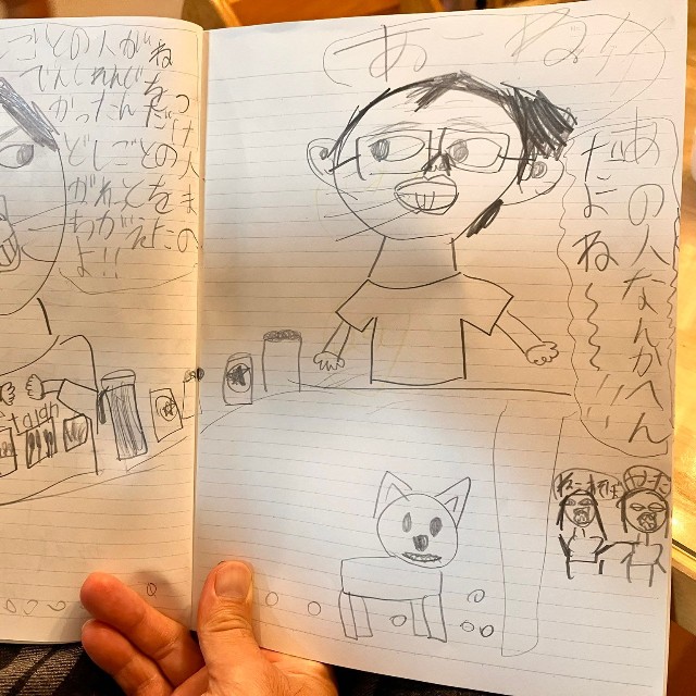 夫婦の会話を見事にスケッチ！（きらのどんさん提供）