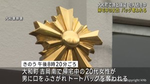 ２０代女性が路上で男にトートバッグを奪われる　男は逃走　宮城・大和町