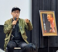 快楽亭ブラックとの思い出や人物像を語る弟弟子の落語家・立川志らく＝東京・渋谷のユーロスペース