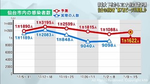 仙台市の感染者数は第７波のピークと同程度と予測　東北大学の下水ウイルス調査