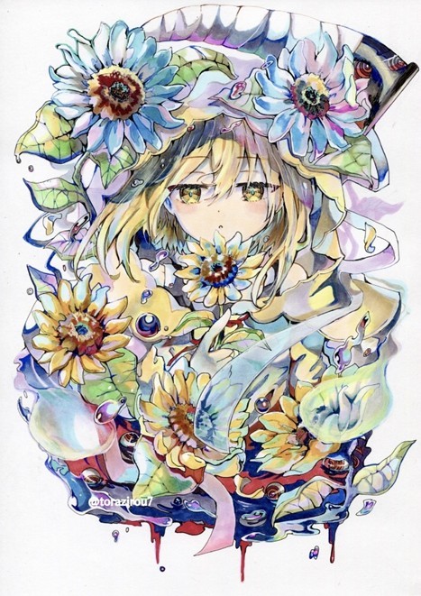 描くキャラクターからは、繊細さを感じる