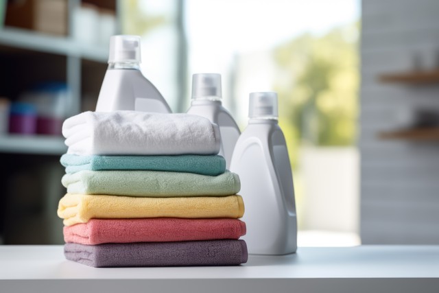 バスタオルに柔軟剤を使うと…※画像はAIが作成したイメージです（Lazylizard/stock.adobe.com）