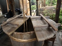 画像では見えないが、井戸の内側に苔が生えている