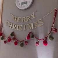ヘルパーとクリスマスのガーランドを飾ったことも
