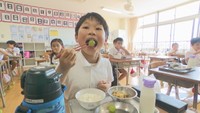 岡山市立西大寺小学校で行われた食育の授業（岡山・東区）