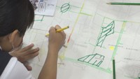出前授業（逃げ地図ワークショップ）　多肥小学校　高松市多肥上町
