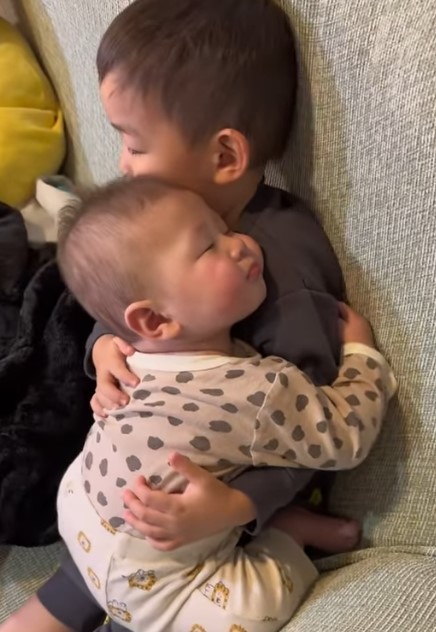 お兄ちゃんにしがみつく姿がたまらない…！（提供：＠_momoka_igさん）
