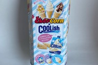 とんがりコーンの箱裏にミニソフトの作り方が書かれています