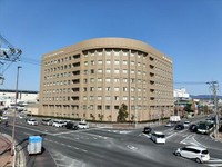 国道１号線と大手筋通の角にある蘇生会総合病院（京都市伏見区）