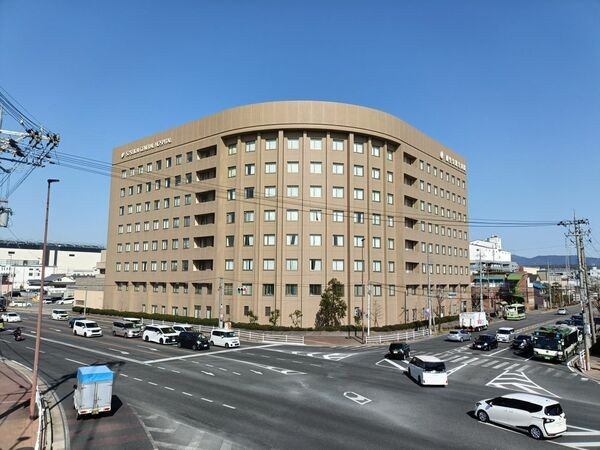 国道１号線と大手筋通の角にある蘇生会総合病院（京都市伏見区）