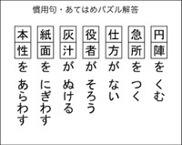 慣用句あてはめパズル解答