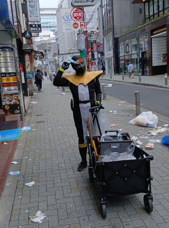 ポイ捨て過料の存在は、抑止力になるという（スミレンジャーZさん提供）