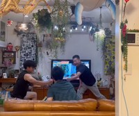 最初はぐー！！と親子3人、やる気満々！（提供：＠h_i_r_o_k_o4152さん）
