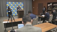 市長記者会見　岡山市役所