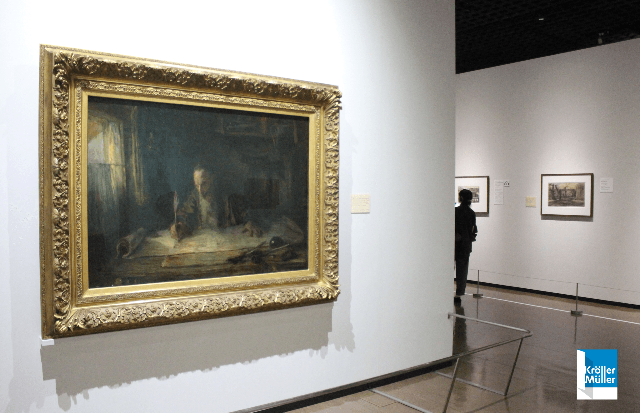 ゴッホに影響を与えた巨匠らの作品も紹介している＝神戸市立博物館