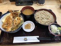 オールスター天丼 小そばセット