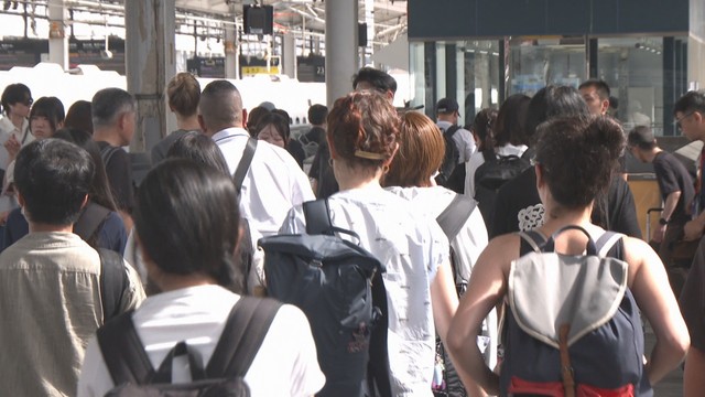 JR岡山駅 8月8日午前9時ごろ