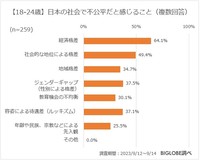 【18～24歳】日本の社会で不公平だと感じること（提供画像）