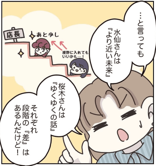 朝から2人の様子がおかしいと思い様子を見に来た店長 (C) ぼのこ