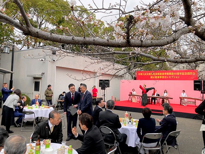 China consulate calls off sakura viewing party amid standoff