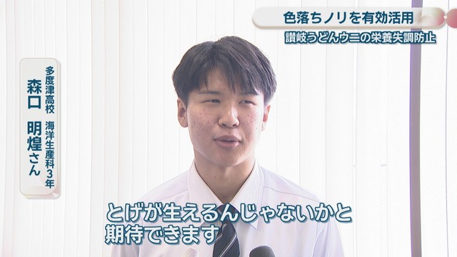 多度津高校海洋生産科3年／森口明煌さん