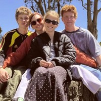 　ジュリア・ロバーツと３人の子供たち